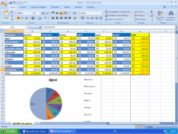 Como criar uma planilha no Excel 2010