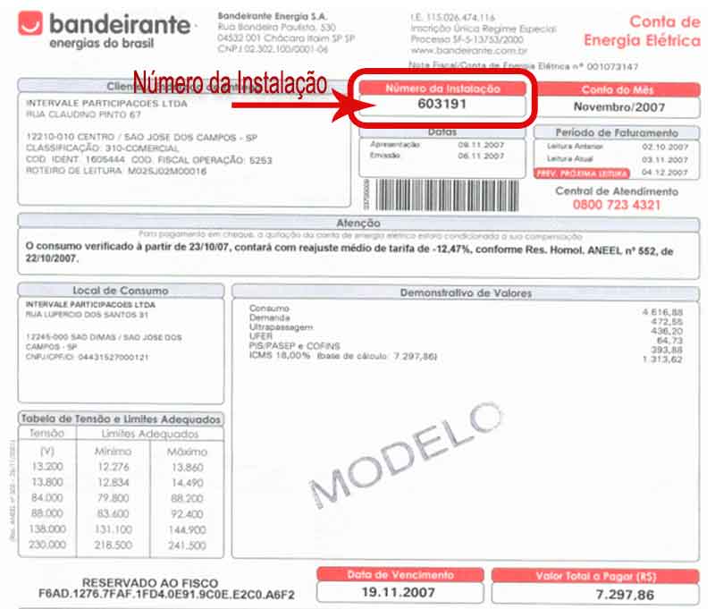 numero instalacao edp conta